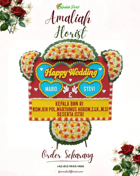 Papan Bunga Pernikahan Rumbai Pesisir